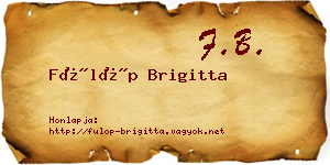 Fülöp Brigitta névjegykártya