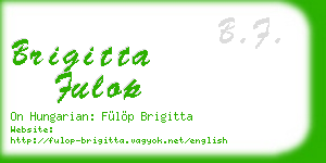 brigitta fulop business card
