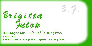 brigitta fulop business card